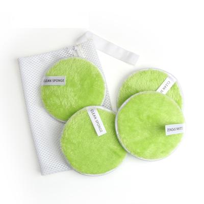 China Beaumaker 2021 Hot Sale Facial Cleansing Sponge 4pcs Set Double Sided Cosmetic Terry Sponge Makeup Sponge Remover for sale