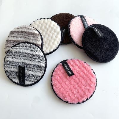 China Custom Cheap Makeup Beauty Tools Diameter 12cm CleanSponge Logo Pineapple Makeup Remover Pads Easy Clean Free Sample for sale