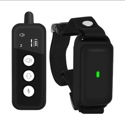 China Warning Tone+Vibrate+Static Shock Black Waterproof Remote Control Dog Training Collar From China Manufacturer for sale