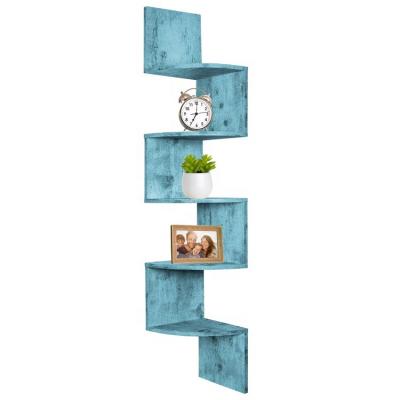 China Modern New Product Home Display Furniture Space Saving MDF 5 Tier Corner Shelf for sale