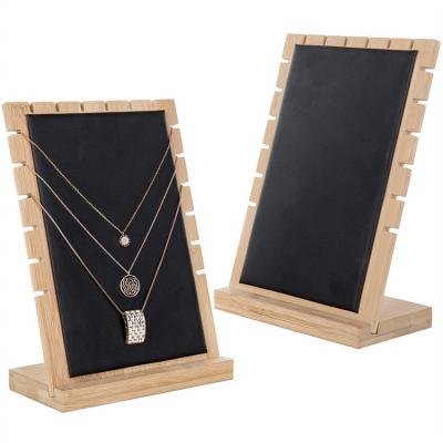 China Jewelry Display Good Quality Jewelry Display Stand Modern Tabletop Natural Bamboo Pendant Display Board for sale