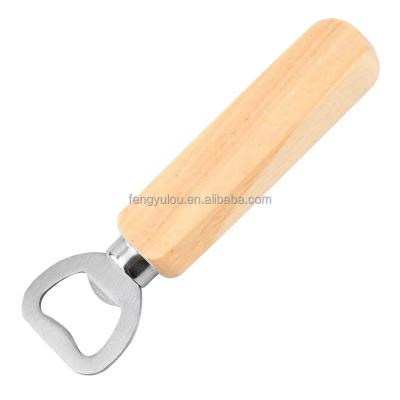 China Custom Viable High Quality Personalized Wood Handle Opener Beer Bottle Laser Bottle Opener Wooden Handle Empty Opener for sale