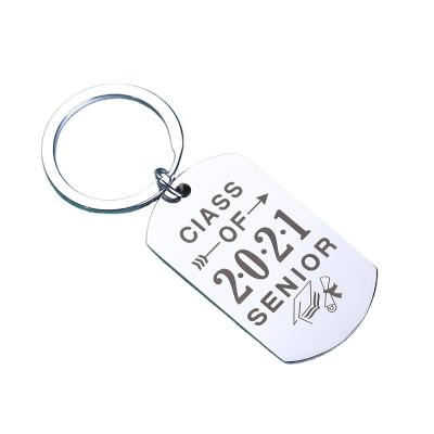 China Modern Style Metal Morden Custom Logo Sublimated Keyring Stainless Steel Key Chain for sale