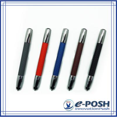 China office & School Advertising Pen Fashion Portable Model PU Stylus Metal Gift Stylus Pen Leather Ball Pen Mini for sale