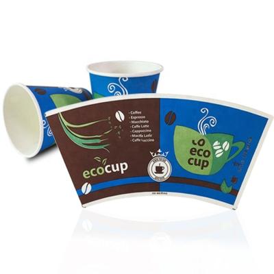 China Waterproof hot sale printing pe coated paper cup raw material fan paper for paper cup manufacturers for sale