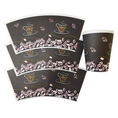 China Disposable 250 gsm high quality water proof single side pe coated white printed paper cup fan 4oz glossy paper for sale