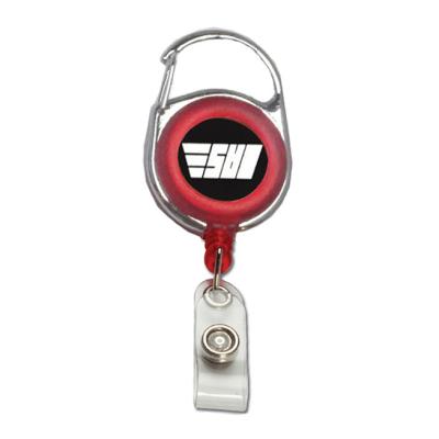 China ABS plastic retractable carabiner yo-yo badge reel for sale