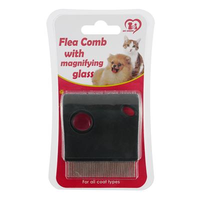 China Dogs flea comb with magnifying glass - for sale