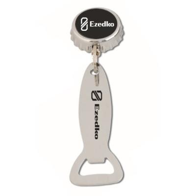 China Retractable Metal Pull Reel With Bottle Opener for sale