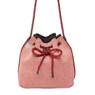 China Colorful Casual Style Neoprene Clutch Bag Bucket Tote Bag Woman Premium Bucket Bags for sale