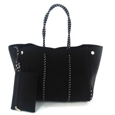 China Neoprene Handbags Custom Famous Bags Cheap And Unique Waterproof Casual Oil Proof Tote for sale