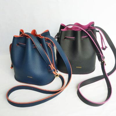 China Fashion Wholesale 4 Colors Stylish Women Handgbag Leather Large Bucket Bag for sale