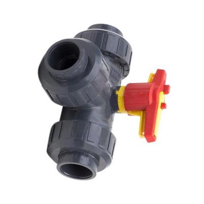 China PVC-U General Three Way Ball Valve for sale