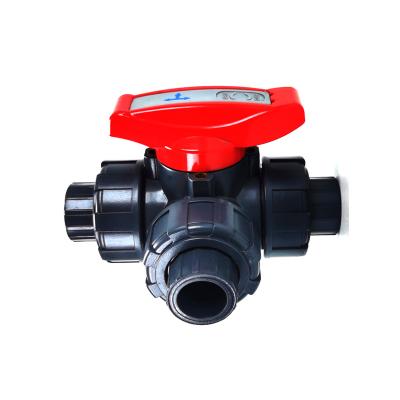 China PVC-U General Plastic Ball Valve 3 Way for sale