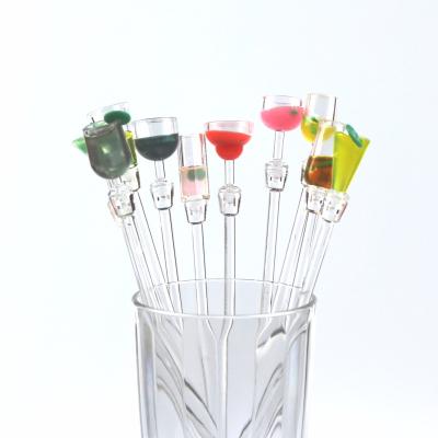 China Disposable Durable Plastic Coffee Stirrer Coffee Decoration Cocktail Sticks Acrylic Cocktail Sticks for sale