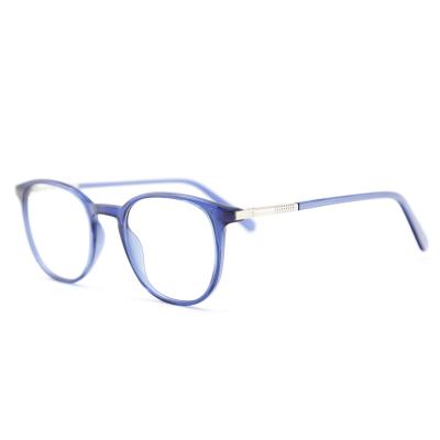 China For New Transparent Sea Blue Acetate Reading Glass Color Handmade Optical Eyewear For Men for sale