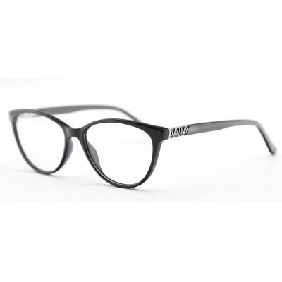 China For Reading Glass Style Luxury Black Acetate Handmade Optical Glasses With Spring Hinge for sale