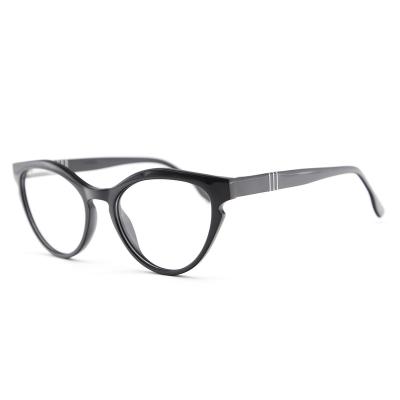 China For Reading Glasses Fast Delivery Classic Acetate Black Optical Eyewear With Spring Hinge for sale