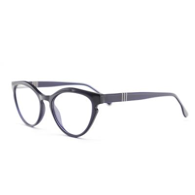 China New Design Transparent Blue Acetate Reading Glass Men's Optical Glasses Frame for sale