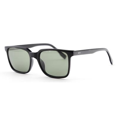 China Fast Delivery Square Classic Black Acetate Men Polarized Sunglasses for sale