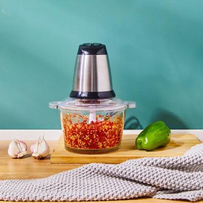 China Multifunctional household stainless steel blade vegetable food processor electric food cleaver mini for sale