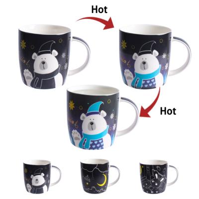 China Viable Color Changing Mugs Heat Sensitive Ceramic Coffee Mug Custom Magic Mug for sale