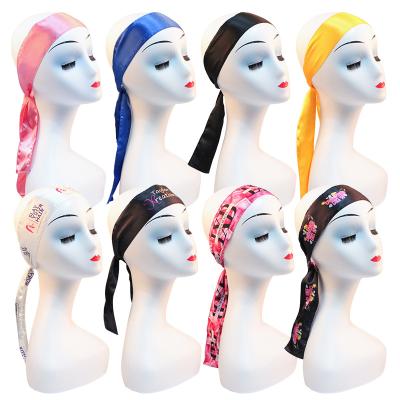 China Custom Made High Quality British Style Edge Hair Scarf Headwraps Hair Band Small MOQ With Logo for sale