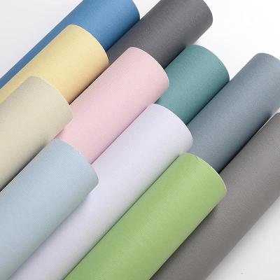 China Waterproof+ECO-Friendly+Self-adhesive Embossed Single Color House Decoration Wallpaper Rolls Wallpaper Sticker for sale