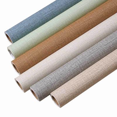 China Waterproof+ECO-Friendly+Self-adhesive Waterproof PVC Material Self Adhesive Canvas Wallpaper With Back Glue for sale