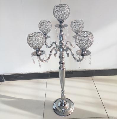 China Weddings 5am silver crystal candelabra for weddings for sale