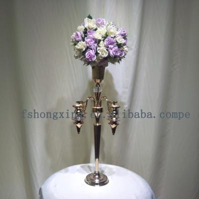 China Hot Sale Weddings Metal 5 Arm Candelab For Wedding Party Event Table Centerpieces for sale