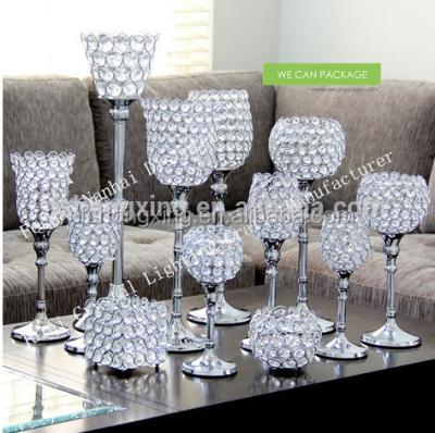 China Mirez to Arrange Style New Fashion Crystal Candle Holder for Wedding Table Decoration for sale