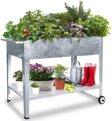 China Mobile storage planter, mobile garden nursery car for sale