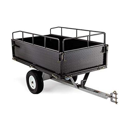 China Garden Work Yard Trolley 300kg Cart Cart Wheelbarrow Tilting Trailer Carrier Black for sale