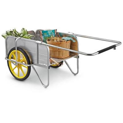 China Outdoor Marine Folding Trolley Cart Aluminum Cart Trailer Yard Cart With Removable Panels for sale