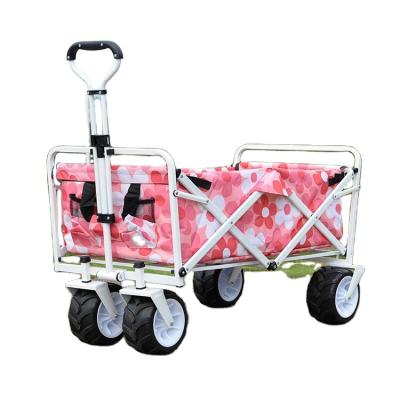 China Tools Easy-go folding beach wagon, collapsible outdoor utility garden camping cart with 8