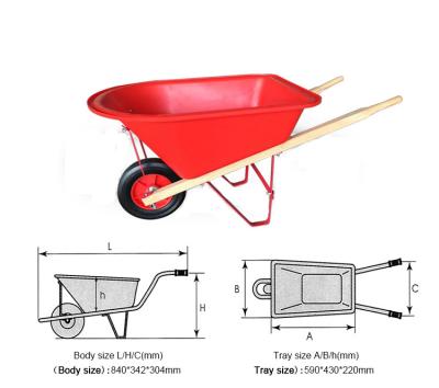 China Kids Playing Lightweight Poly Tray Wheel Barrow For Kids Play for sale