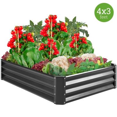 China Modern outdoor metal raised garden bed for vegetables, flowers, herbs for sale