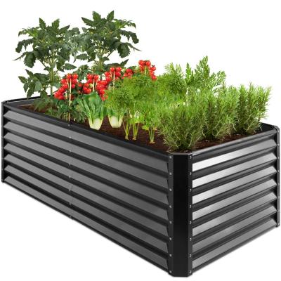 China Modern Galvanized Garden Raised Beds For Vegetables Metal Planter Box Large Steel Kit Flower Herb for sale