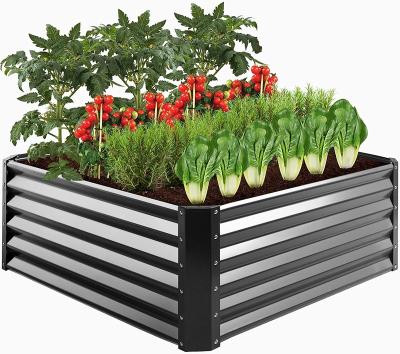 China Modern Outdoor Metal Expanded Garden Medium Bed Root Box Planter for Vegetables Flowers Herbs and Succulents for sale