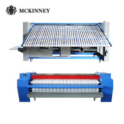 China Fully Automatic Industrial Sheet Laundry Folding Machine Ironing And Folding Machine 4640*2530*1930mm Te koop