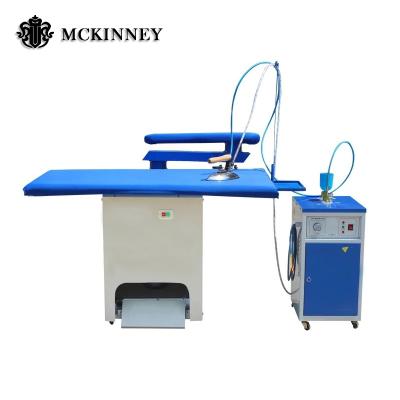 China Professional vacuum table laundry commercial steam ironing table for sale 1400*900*1000mm en venta