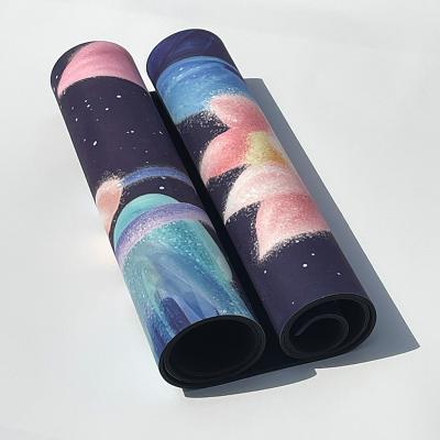 China 2021 Hot Sale 2021 Travel Suede Yoga Mat Customized Thick Suede Print Yoga Mat Link Dye Fitness Yoga Mat for sale