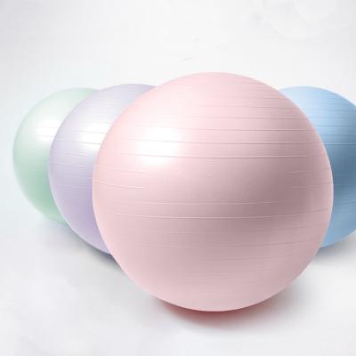 China Yoga Smooth Ball PVC Fitness Ball Soft Exercise Body Pilates Massage Ball Training Thickened Custom Made for sale