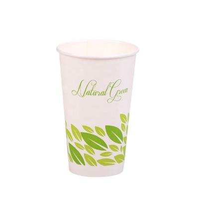 China PLA Lining Biodegradable Paper Cups 8/12/16 Ounce Food Grade Container With Lids for sale