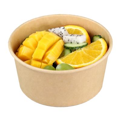 China Takeaway Lunch Box Paper Salad Bowls 500/750/1000/1300ml Containers With Clear Lids for sale