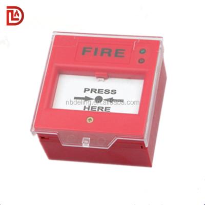 China ABS fire alarm button cut-off glass and manual call warning point, manual fire alarm call point for sale