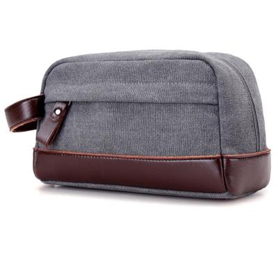 China Fashion Hot Sale Mens Canvas Bag Beauty Case Travel Wash Cosmetic Bag For Man for sale