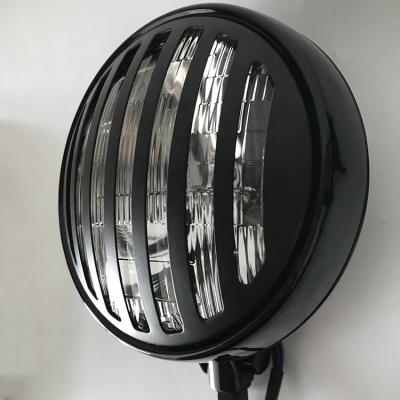 China Heavy Duty Steel Vintage Housing 75w LED Project Motorcycle Signal LED Headlight For Refurbished Vehicle for sale