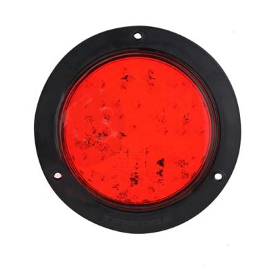 China 33 Red LED Truck Trailer Stop Turn Tail Light Flow Round Mount 5.5